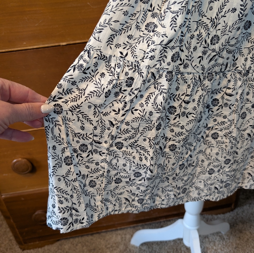 NWT Old Navy Floral Babydoll Smocked Dress Tie Shoulder Straps w Pockets - Picture 8 of 15